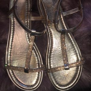 Cute rose gold diamond sandals